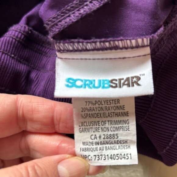 2/$40 Scrubstar Purple Nurse Medical Uniform Scrub Style No WC013 Ladies Sz S - Picture 4 of 16